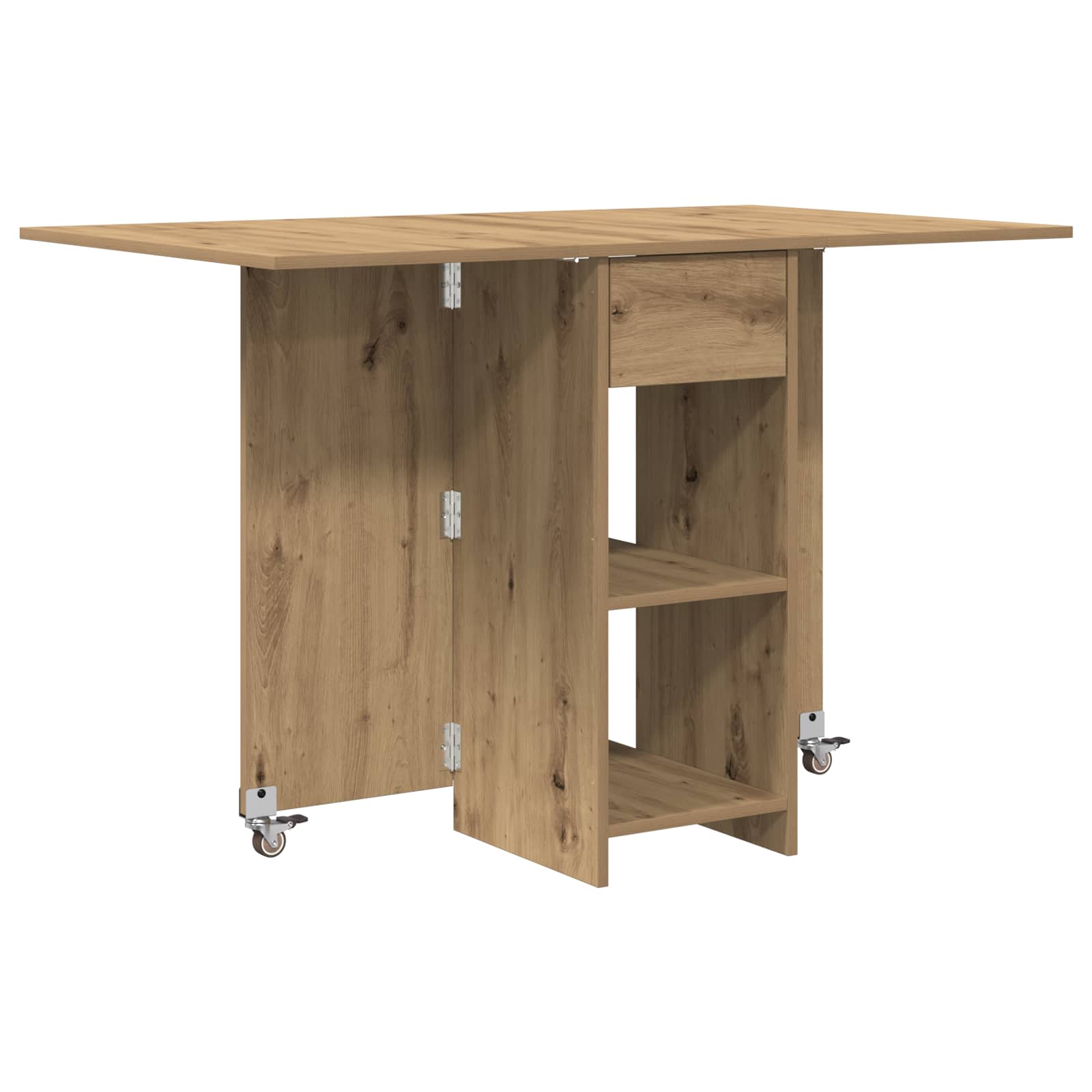 Eettafel 115 X 70 X 75 Cm Bewerkt Hout