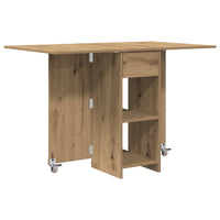 Eettafel 115 X 70 X 75 Cm Bewerkt Hout