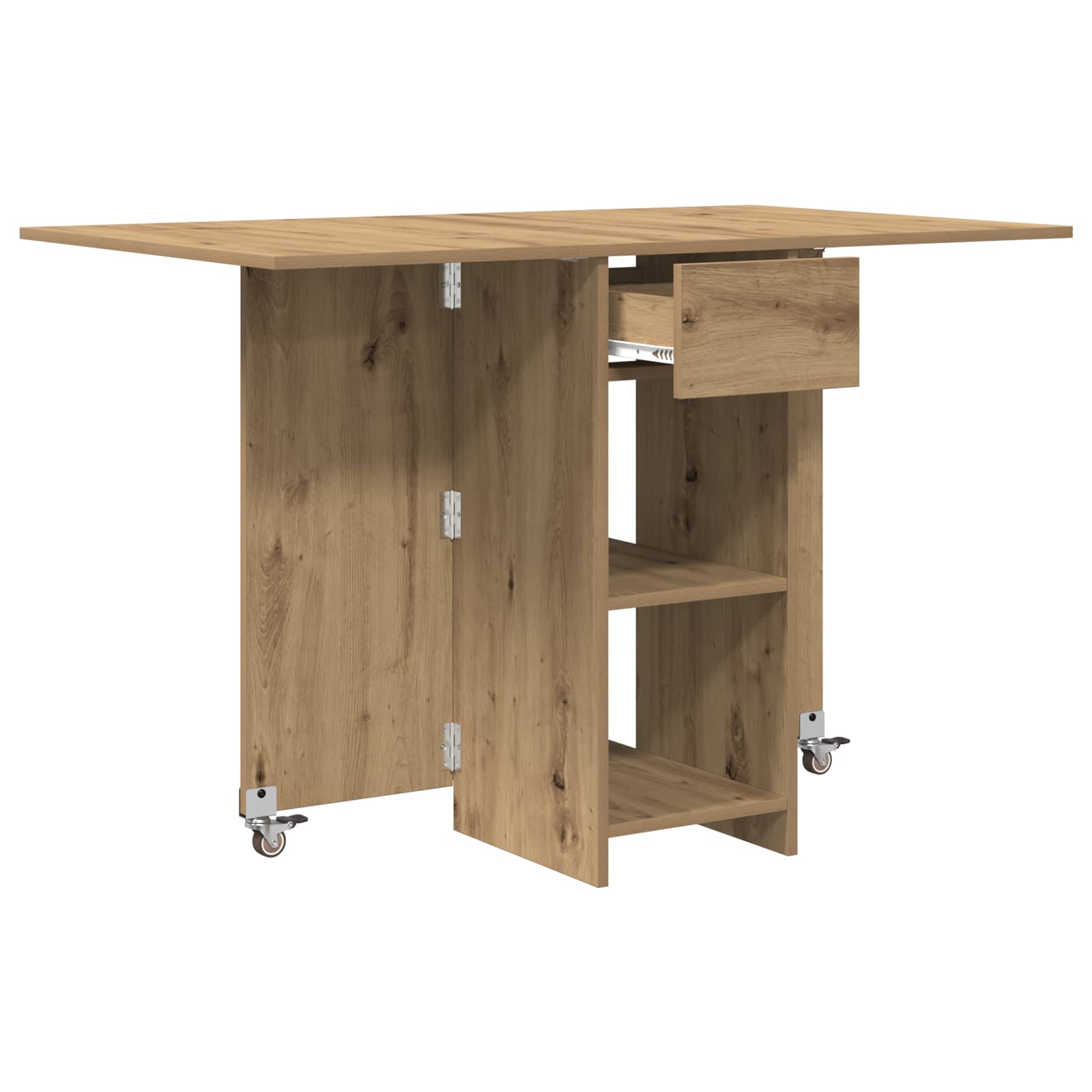 Eettafel 115 X 70 X 75 Cm Bewerkt Hout