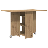 Eettafel 115 X 70 X 75 Cm Bewerkt Hout