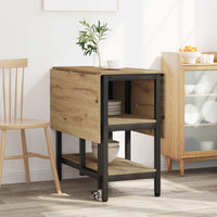 Eettafel 122 X 80 X 76,5 Cm Bewerkt Hout