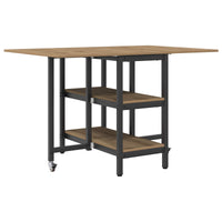 Eettafel 122 X 80 X 76,5 Cm Bewerkt Hout