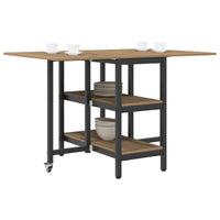 Eettafel 122 X 80 X 76,5 Cm Bewerkt Hout