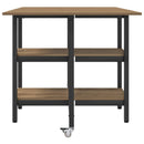 Eettafel 122 X 80 X 76,5 Cm Bewerkt Hout