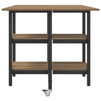 Eettafel 122 X 80 X 76,5 Cm Bewerkt Hout