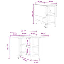 Eettafel 122 X 80 X 76,5 Cm Bewerkt Hout