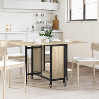Opvouwbare Eettafel Met Wielen 130 X 80 X 76,5 Cm Staal Pb