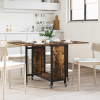 Opvouwbare Eettafel Met Wielen 130 X 80 X 76,5 Cm Staal Pb