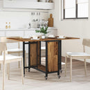 Opvouwbare Eettafel Met Wielen 130 X 80 X 76,5 Cm Staal Pb