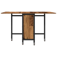 Opvouwbare Eettafel Met Wielen 130 X 80 X 76,5 Cm Staal Pb