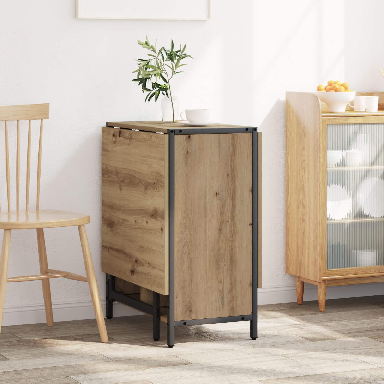 Eettafel 144 X 60 X 75 Cm Bewerkt Hout