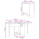 Eettafel 138 X 70 X 73,5 Cm Bewerkt Hout Rechthoekig