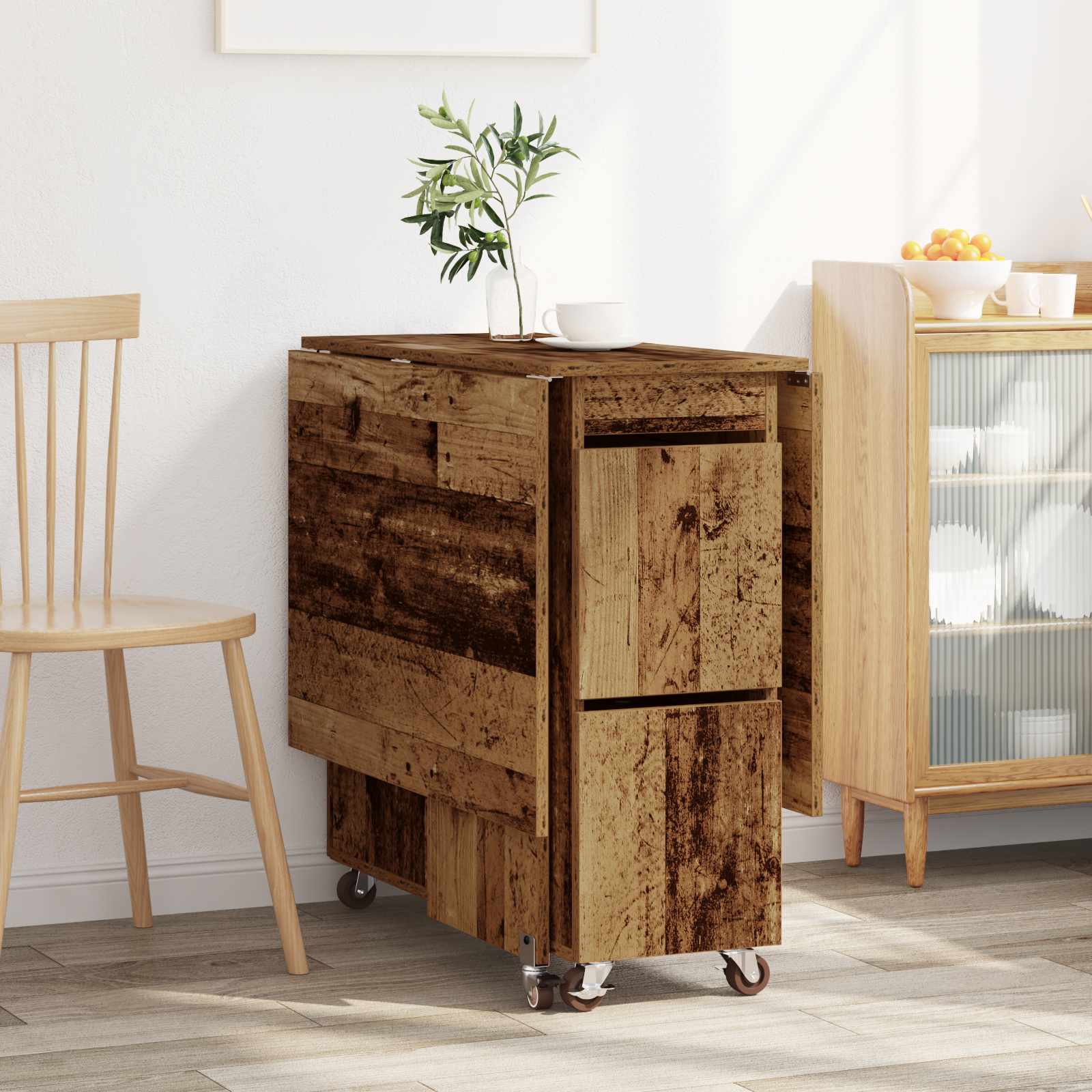 Eettafel 140 X 80 X 77 Cm Bewerkt Hout Rechthoekig