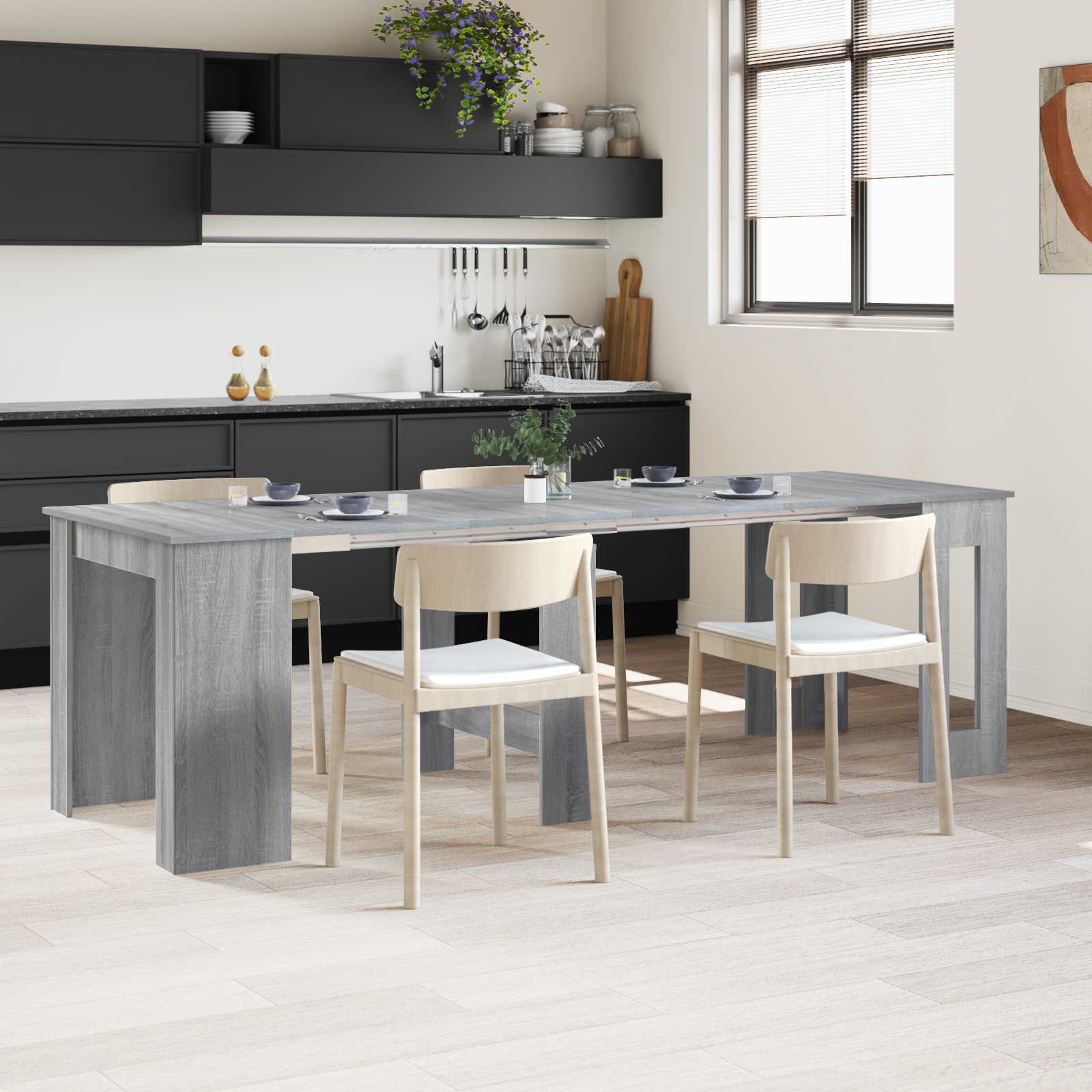 Eettafel 240 X 85 X 75 Cm Bewerkt Hout Rechthoekig