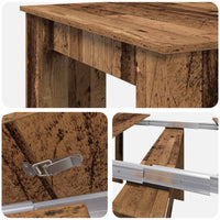 Eettafel 240 X 85 X 75 Cm Bewerkt Hout Rechthoekig
