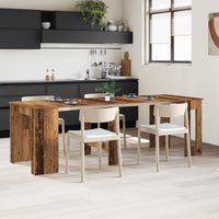 Eettafel 240 X 85 X 75 Cm Bewerkt Hout Rechthoekig