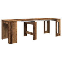 Eettafel 240 X 85 X 75 Cm Bewerkt Hout Rechthoekig