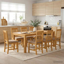 Eettafel Massief Eikenhout Naturel Rechthoekig