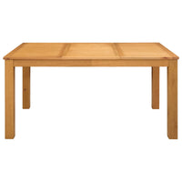 Eettafel Massief Eikenhout Naturel Rechthoekig