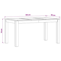 Eettafel Massief Eikenhout Naturel Rechthoekig