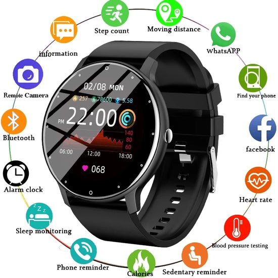 LIGE 2026 New Smart Watch Men Full Touch Screen Sport Fitness Watch IP67 Waterproof Bluetooth For Android ios smartwatch Men+box