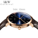 Montre Homme Switzerland I&W Luxury Gold Automatic Watch 24 Jewels NH36 Watch Men Calendar Sapphire Mechanical Watches Mens 2020