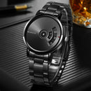 Turntable Fashion Men's Watch Men Watch Luxury Stainless Steel Creative Men's Watches Clock relogio masculino erkek kol saati