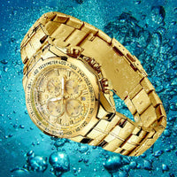 WWOOR Men's Watches Luxury Military Quartz Stainless Steel Old Watch Waterproof Chronograph Luminous Watch For Men Reloj Hombre
