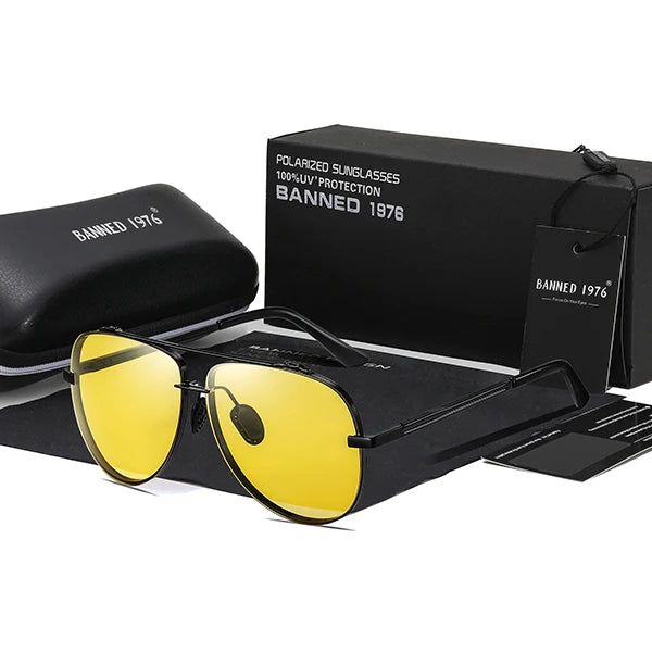 HD Polarized Big Men's Shades Metal frame Aviation Male Sunglasses Designer Men Oculos High Quality Oculos Vintage Sun Glasses