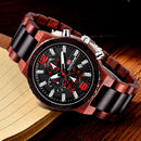 Men's Wood Watches Luxury Luminous Multi-function Wooden Watch Men's Quartz Retro Watch Men Fashion Sport Timepieces Relogio