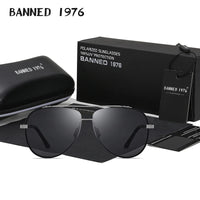 HD Polarized Big Men's Shades Metal frame Aviation Male Sunglasses Designer Men Oculos High Quality Oculos Vintage Sun Glasses