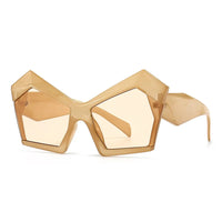 Fashion Oversized Irregular Cat Eye Sunglasses Women 2021 New Luxury Brand Designer Punk Big Frame Glasses Men Shades UV400