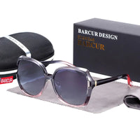BARCUR Oversize TR90 Sunglasses Women Polarized UV400  Sunglasses Ladies Shades with Gradient Lens lunette de soleil femme