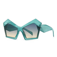 Fashion Oversized Irregular Cat Eye Sunglasses Women 2021 New Luxury Brand Designer Punk Big Frame Glasses Men Shades UV400