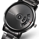 Turntable Fashion Men's Watch Men Watch Luxury Stainless Steel Creative Men's Watches Clock relogio masculino erkek kol saati