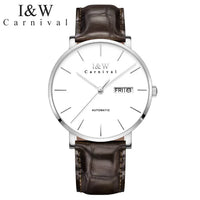 Montre Homme Switzerland I&W Luxury Gold Automatic Watch 24 Jewels NH36 Watch Men Calendar Sapphire Mechanical Watches Mens 2020