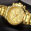WWOOR Men's Watches Luxury Military Quartz Stainless Steel Old Watch Waterproof Chronograph Luminous Watch For Men Reloj Hombre