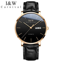 Montre Homme Switzerland I&W Luxury Gold Automatic Watch 24 Jewels NH36 Watch Men Calendar Sapphire Mechanical Watches Mens 2020