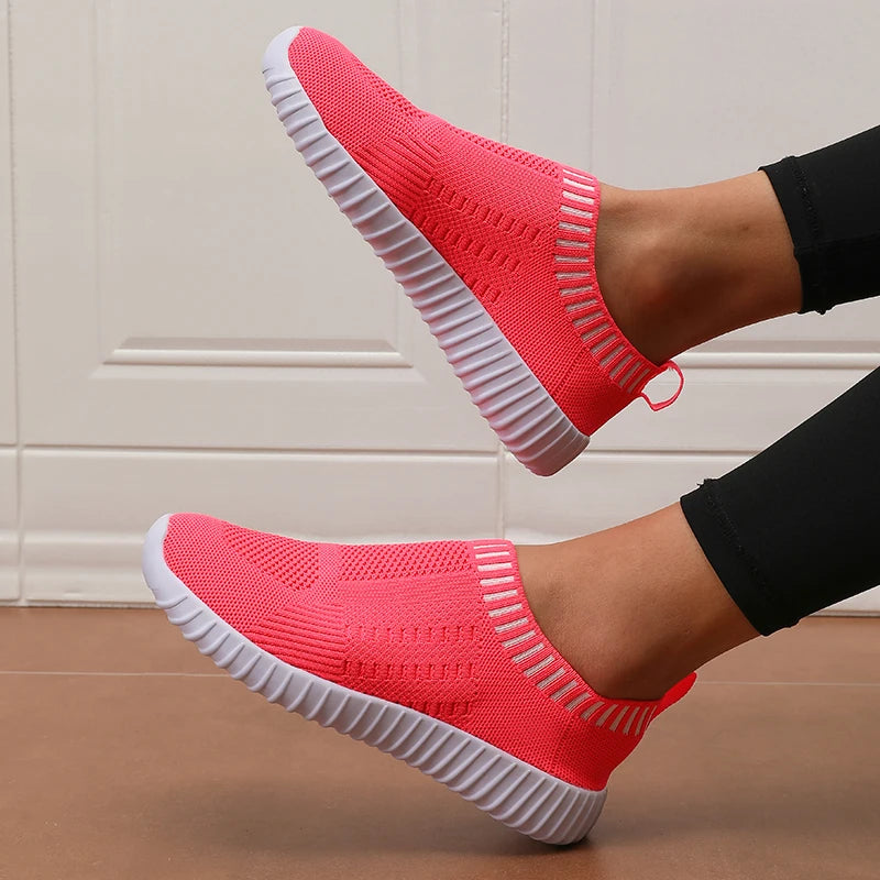 Women Sneakers Flat Bottomed Outdoor Casual Sports Single Shoes Comfortable Summer Mesh Lightweight Vulcanized Walking Shoes