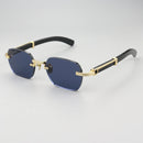PENG handmade horn sunglasses with frameless design, UV400 protection, business and leisure dual-use, customizable prescription