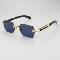 PENG handmade horn sunglasses with frameless design, UV400 protection, business and leisure dual-use, customizable prescription