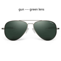 RE Sunglasses Man USA Army Military Aviation Pilot Sunglasses Glass Lens Woman Luxury Brand Retro Titanium Frame High Quality