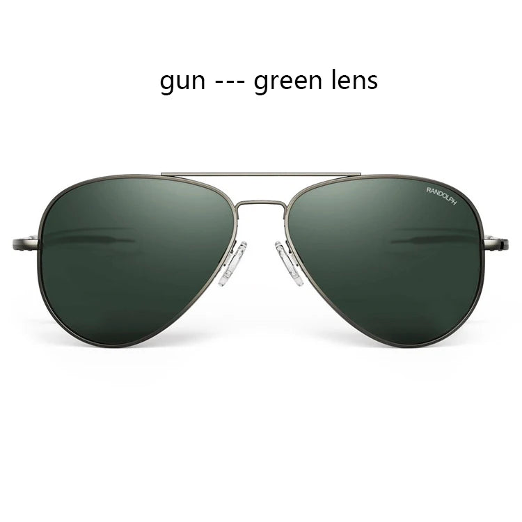 RE Sunglasses Man USA Army Military Aviation Pilot Sunglasses Glass Lens Woman Luxury Brand Retro Titanium Frame High Quality