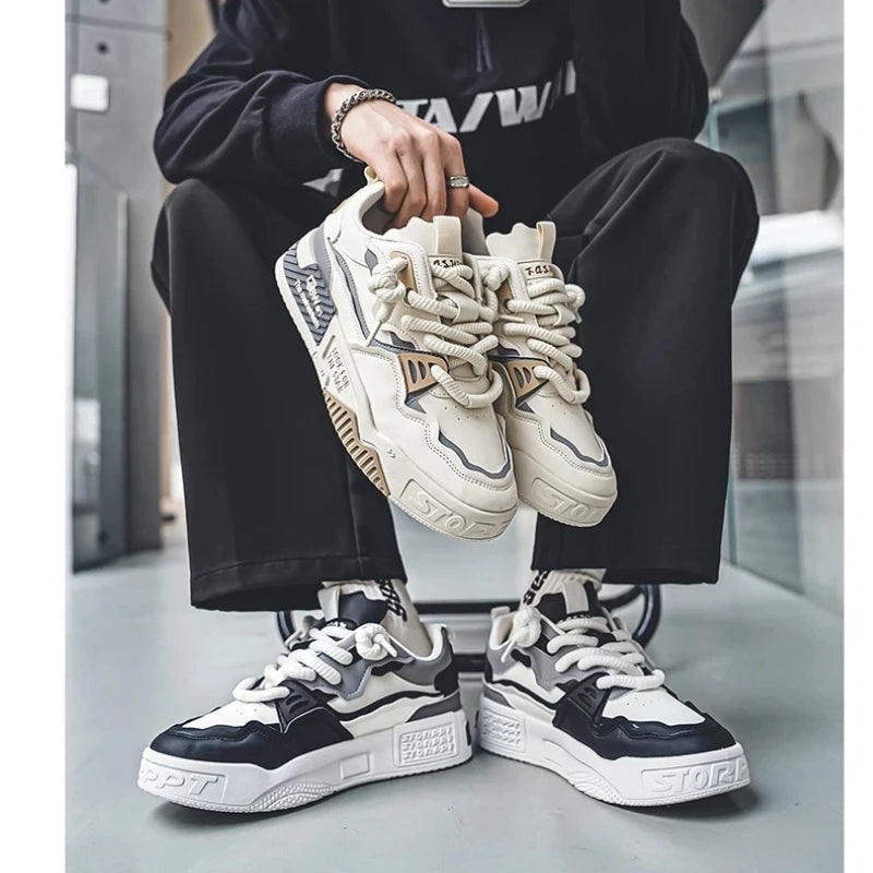 Male Sneakers Shoes For Man Men Shoes Breathable Lightweight Street Fashion Durable Walking Sneaker For Teens