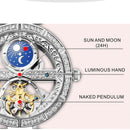 Ladies Watch Automatic Woman Luxury Fashion Waterproof Watch for Women Watches Skeleton Tourbillon Mechanical Clock Relogio New