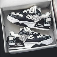 Men Sneakers Outdoor Casual Shoes Fashion Spring Breathable Vulcanized Shoes Comfortable Walking Shoe Platform Lace Up Men Shoes