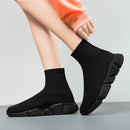 Classic Black High Top Sneakers For Men Women Designer knit Shoes Men's Casual Sneakers Comfortable Slip-on Women's Sports Shoes