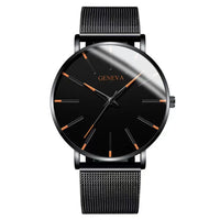 Classic and fashionable men's and women's quartz watches with mesh straps, cool watches, simple and casual couple watches, busin