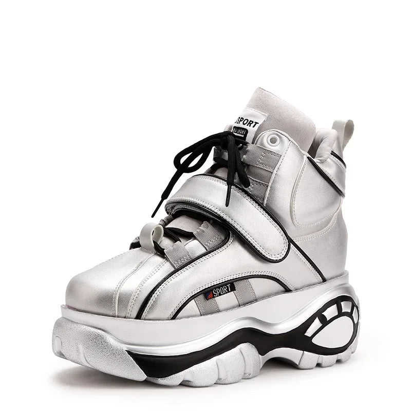 Sneakers Women Heel Platform  New 2023 Pumps Sneakers Female Heels Wedges Chunky Shoes for Women Luxury High Quality Women Shoes