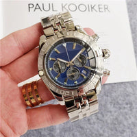 Modern Sophisticated Updated Mens Chronograph Quartz Watches Rustproof Premium High Grade Steel Band Multi Function Stopwatch